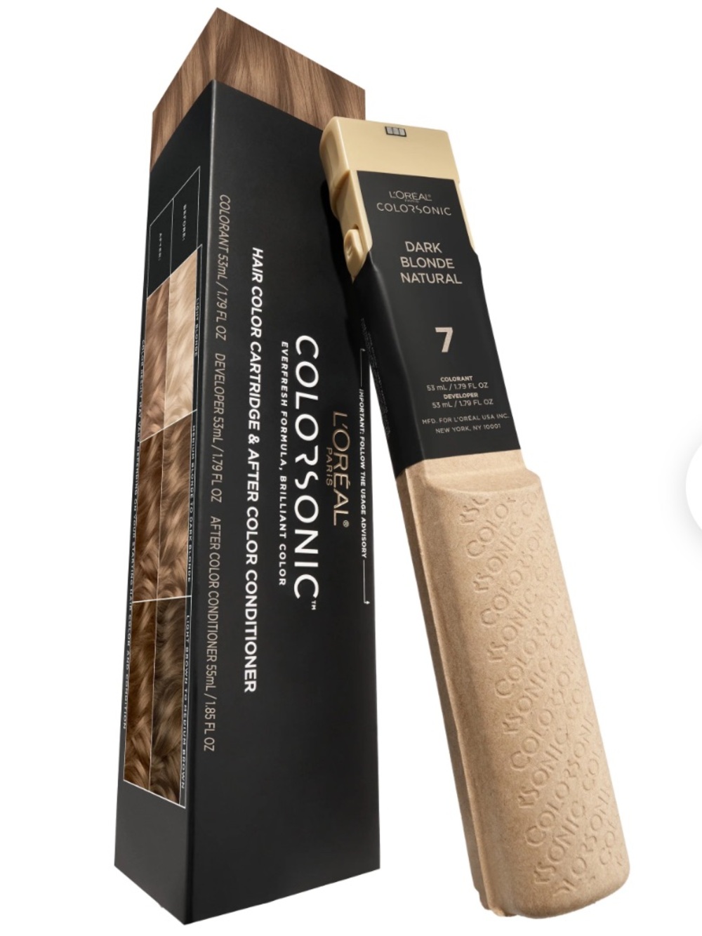 L'Oreal Paris Colorsonic Hair Dye Cartridge Hair Color - 7 Dark Blonde Natural